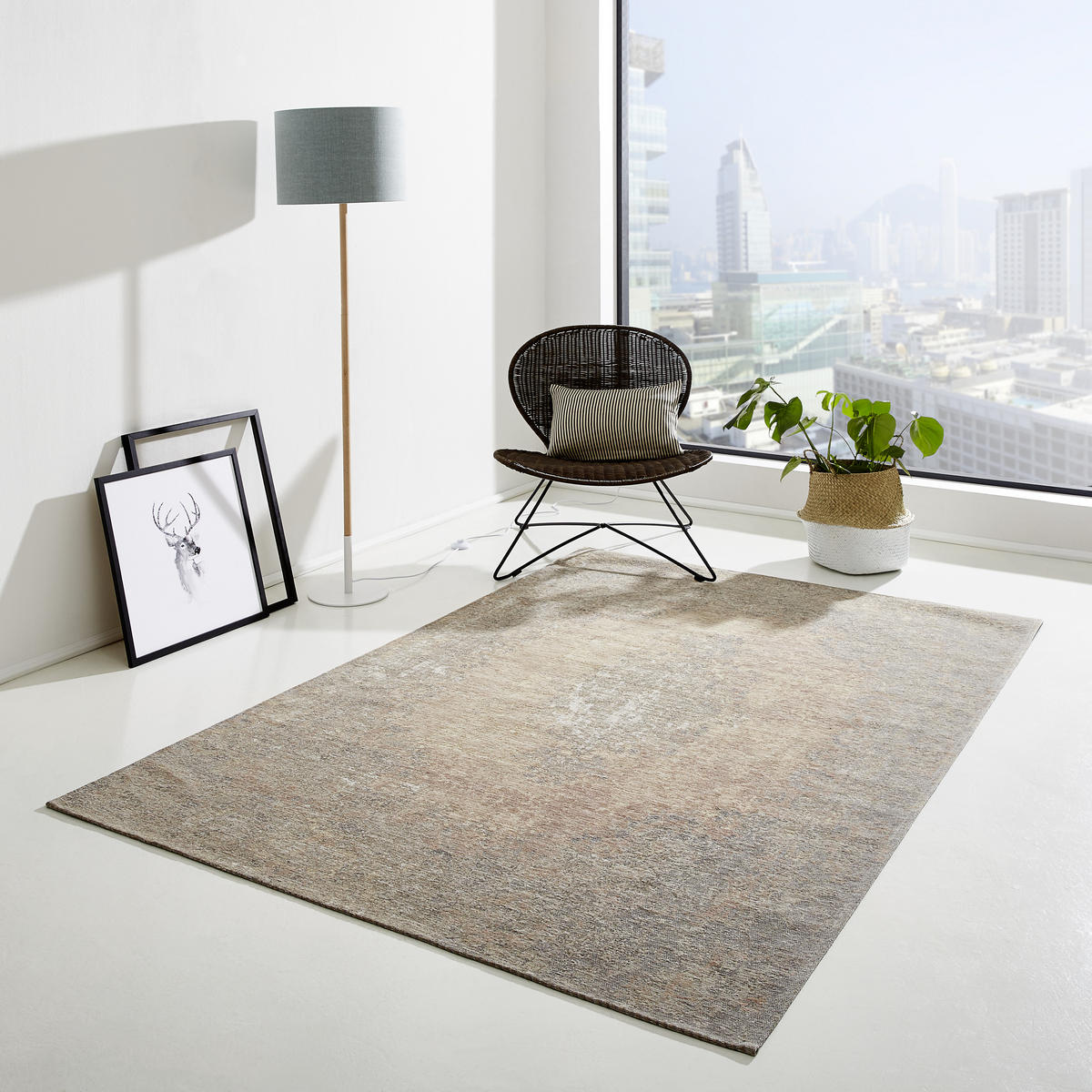 VINTAGE-TEPPICH 120/170 cm VERSAILLES Rosa, Beige  - Beige/Rosa, Design, Textil (120/170cm) - Novel
