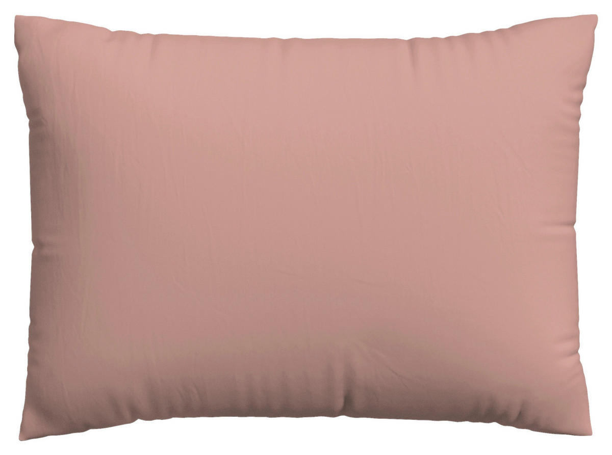 KOPFPOLSTERBEZUG WOVEN SATIN 60/80 cm  - Dunkelrosa, Basics, Textil (60/80cm) - Schlafgut