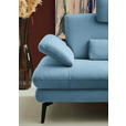 ECKSOFA  in Chenille, Flachgewebe Blau  284/180 cm  - Blau/Schwarz, Design, Textil/Metall (284/180cm) - Dieter Knoll