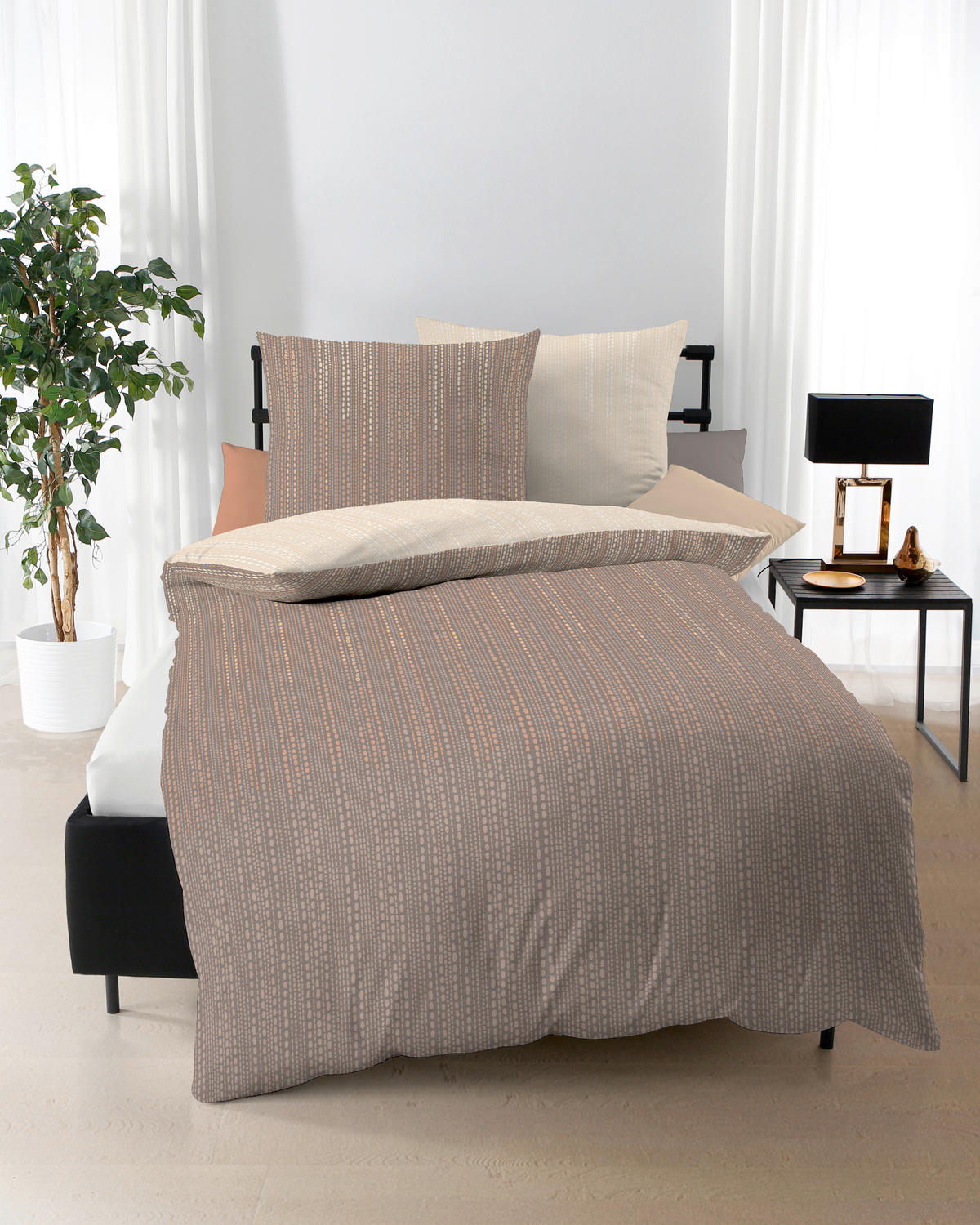 POSTELJINA 200/200 cm  VERTIGO  - prirodne boje, Konvencionalno, tekstil (200/200cm) - Kaeppel