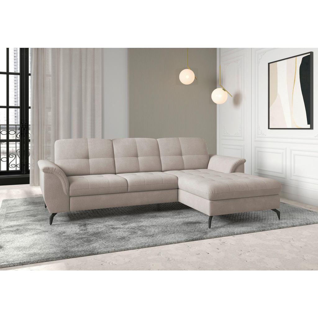Sit & More ROHOVÁ SEDAČKA, textil, sivobéžová