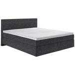 BOXSPRINGBETT 180/200 cm  in Anthrazit  - Anthrazit/Schwarz, KONVENTIONELL, Kunststoff/Textil (180/200cm) - Hom`in
