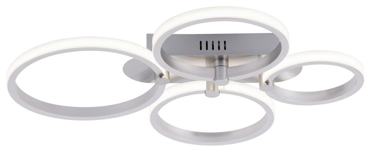 LED-DECKENLEUCHTE LOLASMART-JOHANNA  Smart 52/56,5/10,5 cm   - Alufarben, Design, Kunststoff/Metall (52/56,5/10,5cm)