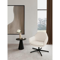 SESSEL Bouclé Beige, Schwarz  - Beige/Schwarz, Modern, Textil/Metall (74/81/72cm) - Livetastic