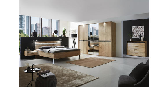 DREHTÜRENSCHRANK in Eichefarben - Chromfarben/Eichefarben, Natur, Holz/Holzwerkstoff (299,2/229,4/59,5cm) - Dieter Knoll