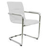 KONFERENCIJSKA STOLICA  bijela  metal, koža  - bijela, Moderno, koža/metal (55/85/45cm)