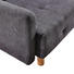 SCHLAFSOFA Mikrofaser Dunkelgrau - Dunkelgrau/Naturfarben, KONVENTIONELL, Textil (218/80/44/94cm) - Carryhome