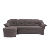 ECKSOFA Greige Mikrofaser  - Greige/Schwarz, KONVENTIONELL, Kunststoff/Textil (146/232cm) - MID.YOU