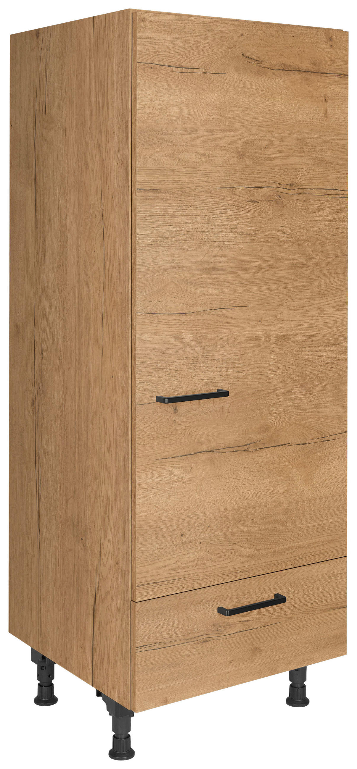 GERÄTEUMBAUSCHRANK 60/168/58 cm  in Eichefarben  - Eichefarben/Schwarz, MODERN, Holzwerkstoff/Metall (60/168/58cm) - Nobilia