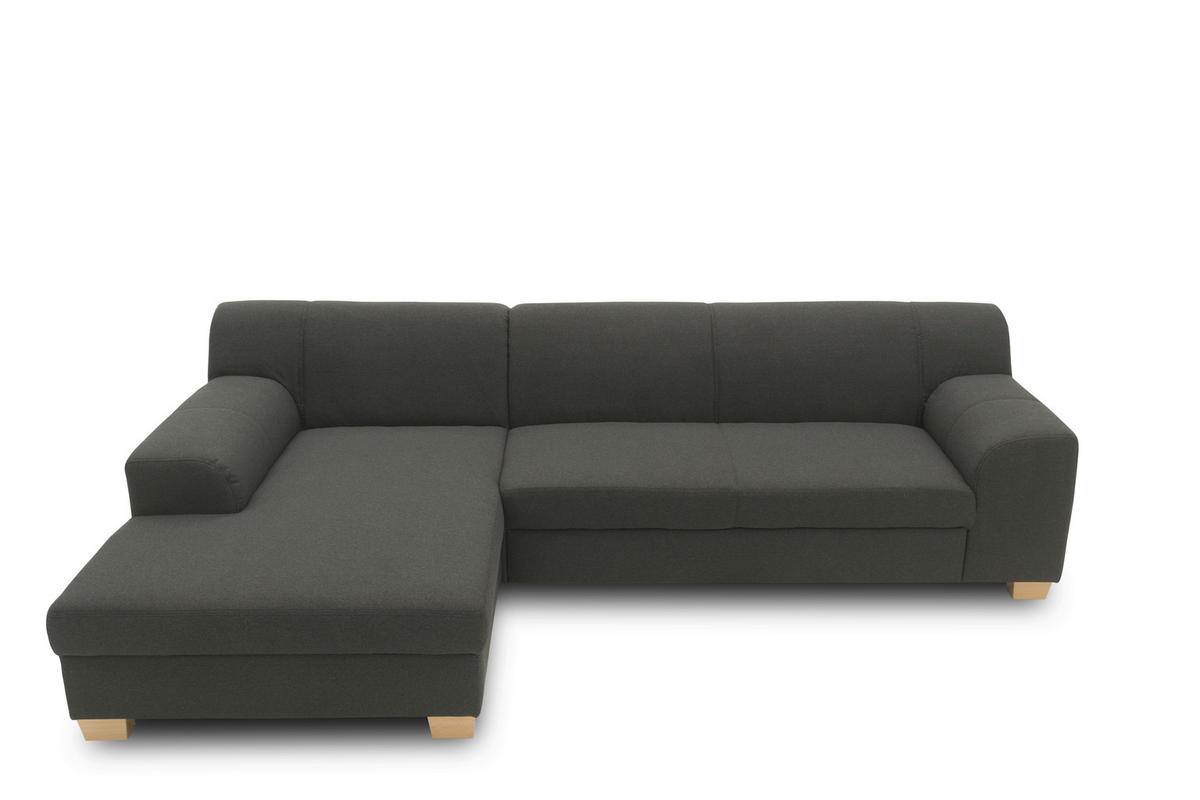 ECKSOFA TINOS Anthrazit Webstoff  - Beige/Anthrazit, Basics, Textil (273/157cm) - MID.YOU