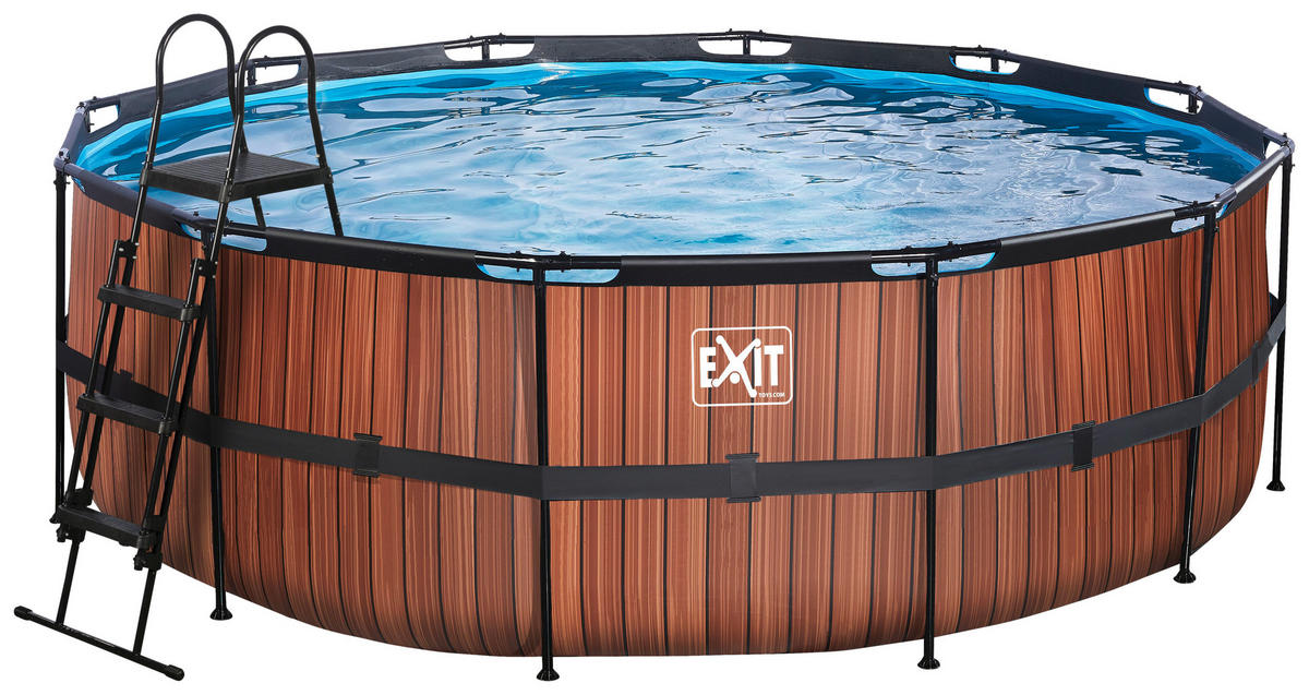 POOL Wood 427/122 cm  - Braun, KONVENTIONELL, Metall (427/122cm) - EXIT Toys