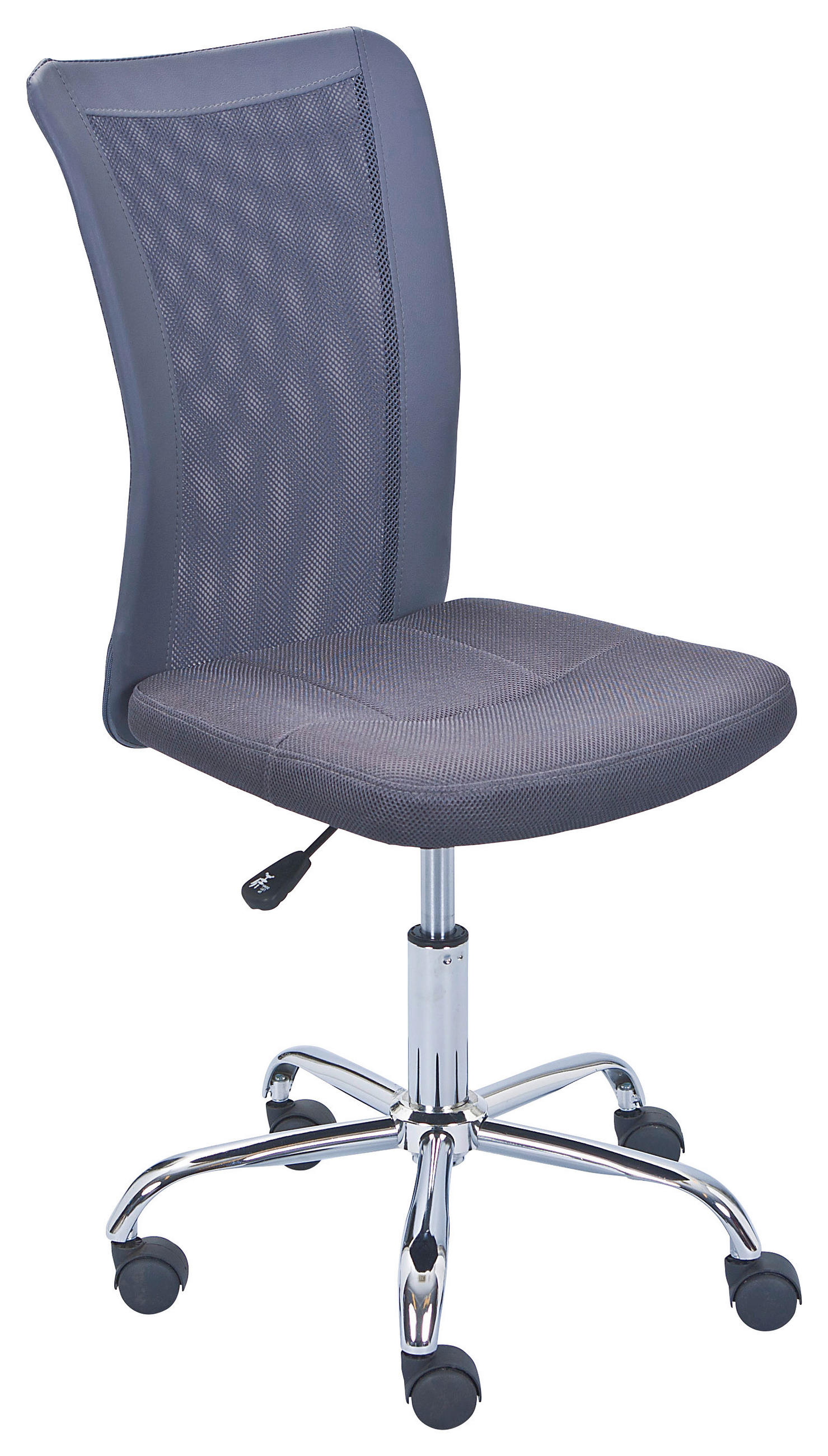 JUGENDDREHSTUHL Netz Grau  - Chromfarben/Grau, MODERN, Kunststoff/Textil (43/88/56cm) - MID.YOU