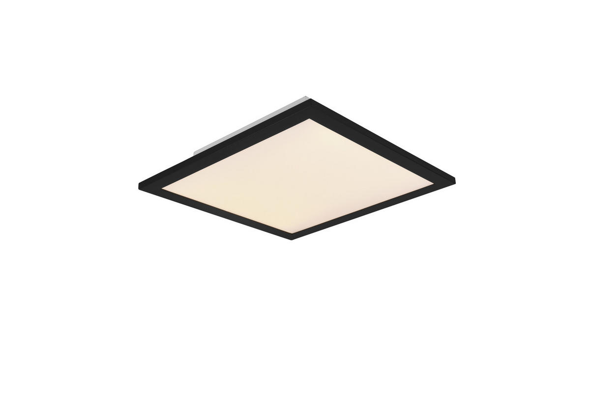 LED-DECKENLEUCHTE Alpha 30/30/5 cm   - Schwarz, Basics, Metall (30/30/5cm)