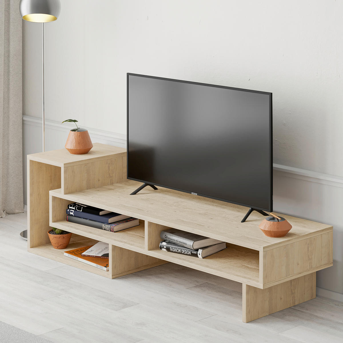 PHONOTISCH - Eichefarben, Design, Holzwerkstoff (42/136.5/40cm) - Livetastic