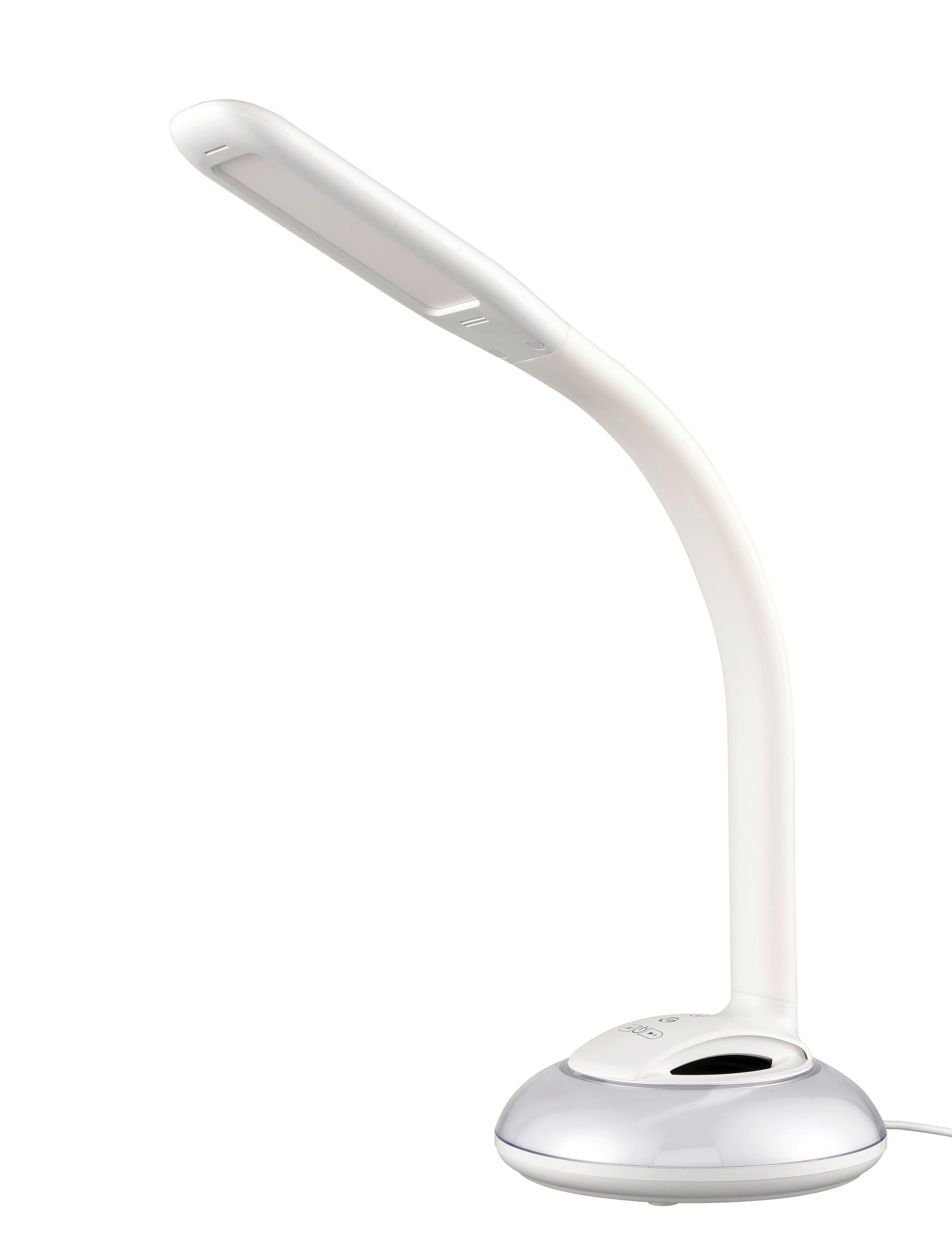 LED LAMPA NA PÍSACÍ STÔL, dotykový stmievač, 58 cm - biela, Basics, plast (58cm) - Novel