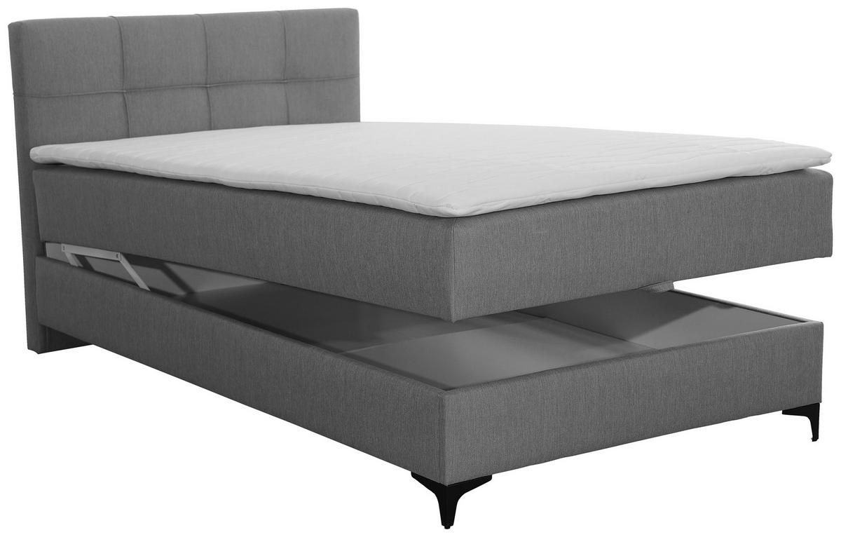 POSTELJA Z VZMETNICO 120 cm   x 200 cm  , tekstil temno siva  - temno siva/črna, Moderno, tekstil (120/200cm) - MID.YOU