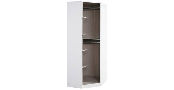 ECKKLEIDERSCHRANK 85/197/72 cm  - Weiß, Basics, Holzwerkstoff (85/197/72cm) - Xora