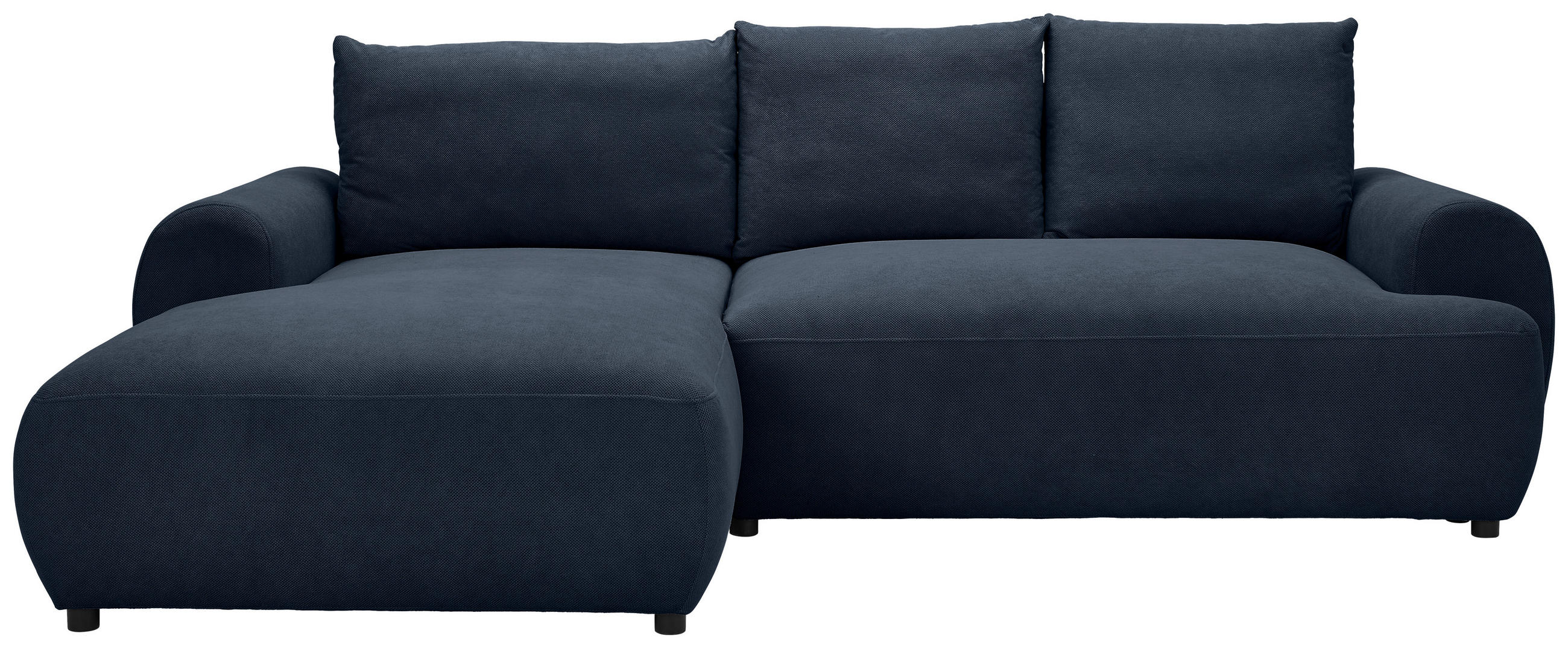 ECKSOFA Dunkelblau Webstoff  - Schwarz/Dunkelblau, MODERN, Kunststoff/Textil (175/265cm) - Carryhome