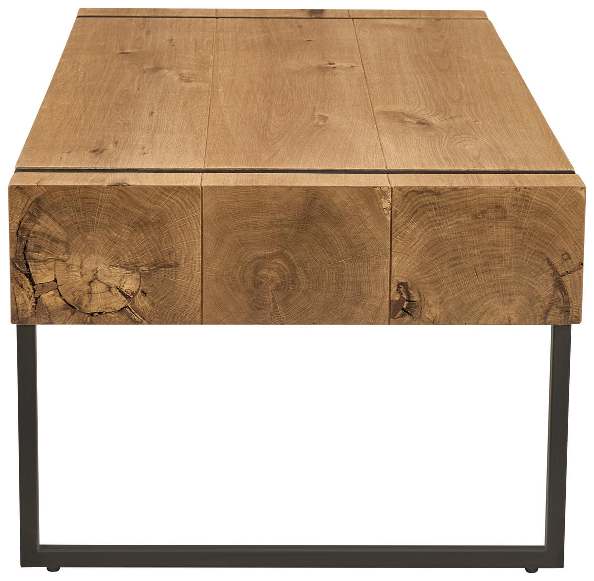 KONFERENČNÝ STOLÍK, čierna, farba duba, drevo, kov, kompozitné drevo, 110/59,4/45 cm - čierna/farba duba, Design, kov/drevo (110/59,4/45cm) - Carryhome