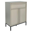 KOMMODE WABI  in 80/101/40 cm  - Hellgrau/Schwarz, Design, Holz/Holzwerkstoff (80/101/40cm) - Xora