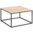 COUCHTISCH in Holz 65/65/37 cm - Eichefarben/Schwarz, Design, Holz/Metall (65/65/37cm) - Novel COUCHTISCH in Holz 65/65/37 cm - Eichefarben/Schwarz, Design, Holz/Metall (65/65/37cm) - Novel