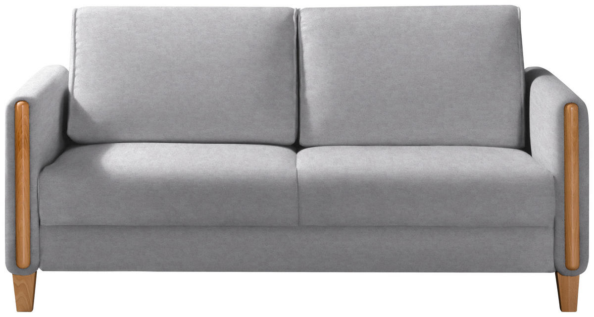 SCHLAFSOFA in Flachgewebe Buchefarben, Hellgrau  - Buchefarben/Hellgrau, Design, Holz/Textil (174/88/104cm) - Niels Andersson