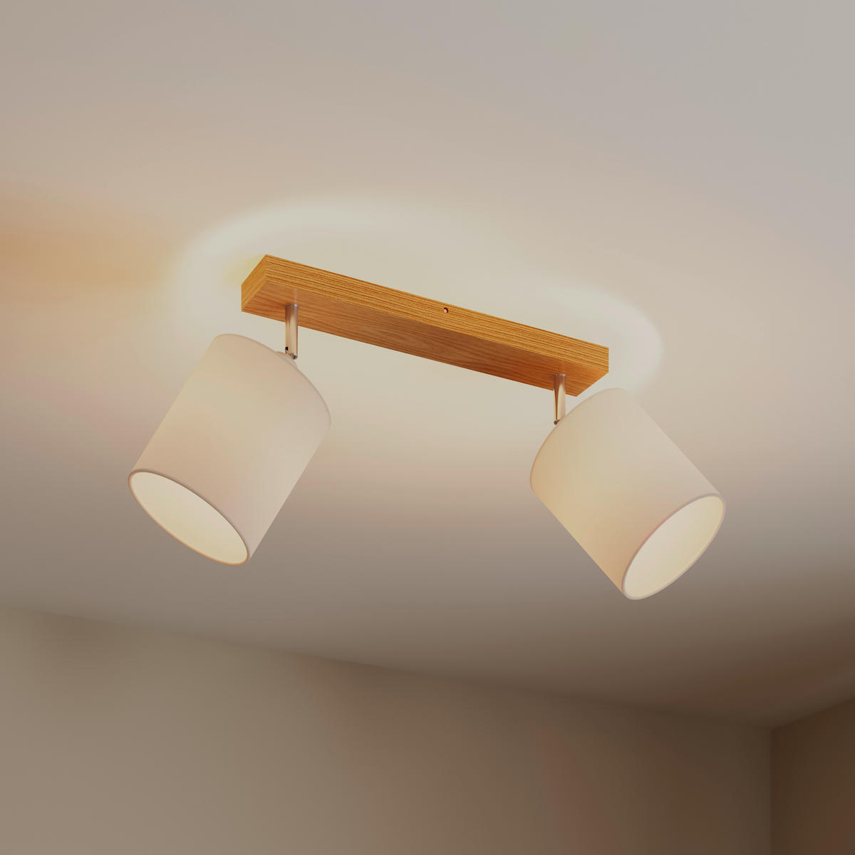 STRAHLER Sofia 66/38/25 cm  - Weiß, Natur, Holz/Textil (66/38/25cm) - Marama