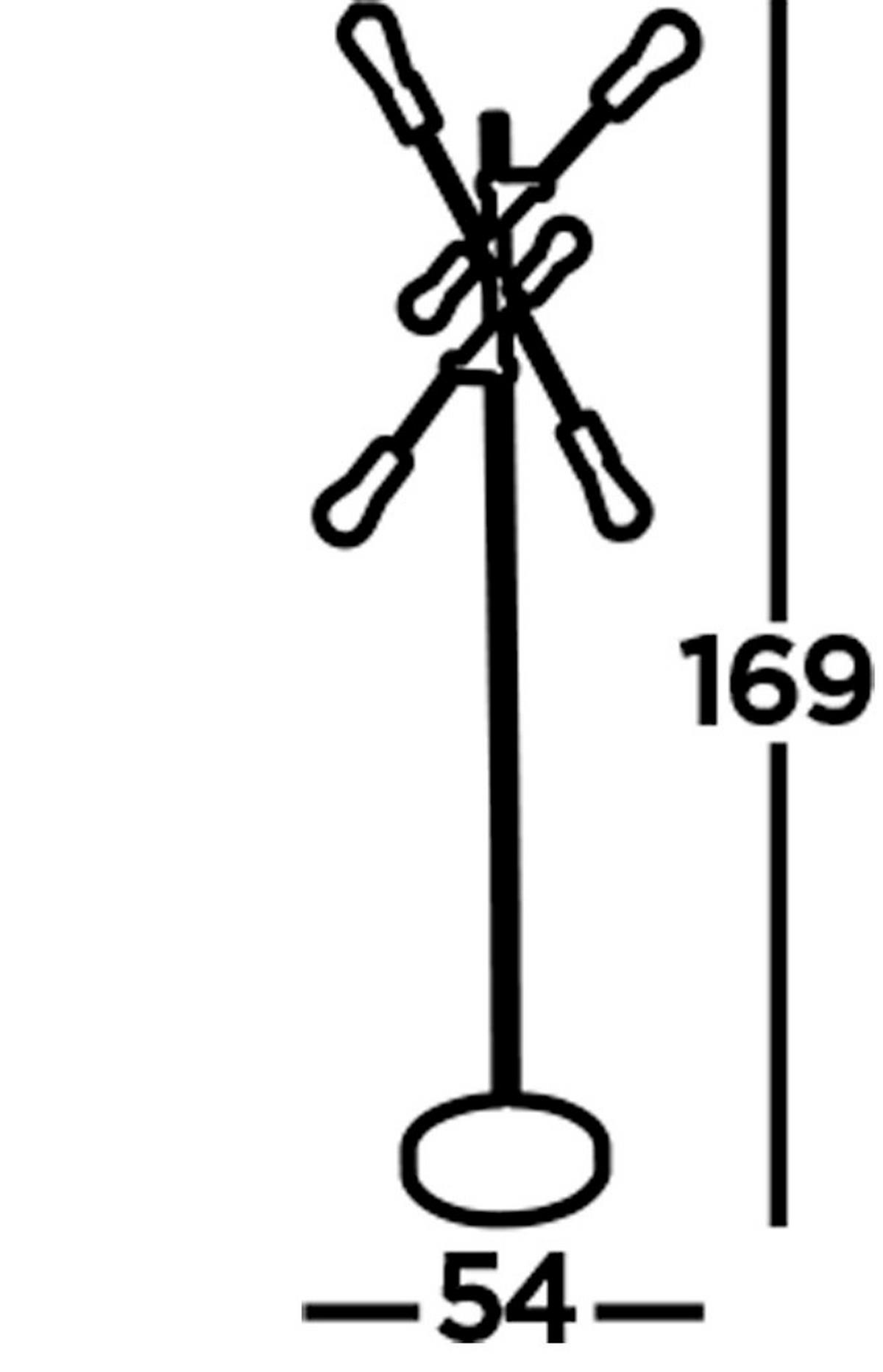 GOLVLAMPA Armstrong 54/150 cm    - svart, Modern, metall (54/150cm)