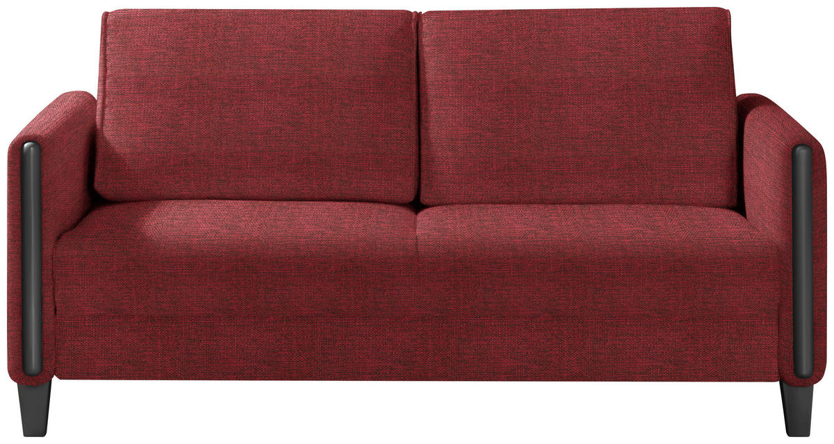 SCHLAFSOFA in Holz, Textil Rot, Schwarz  - Rot/Schwarz, Design, Holz/Textil (174/88/104cm) - Niels Andersson