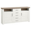 SIDEBOARD  in 184,1/94,6/44,2 cm  - Eichefarben/Weiß, Design, Holzwerkstoff/Metall (184,1/94,6/44,2cm) - SetOne by Musterring