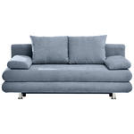 SCHLAFSOFA Flachgewebe Blau  - Chromfarben/Blau, Design, Kunststoff/Textil (196/74/90cm) - Carryhome