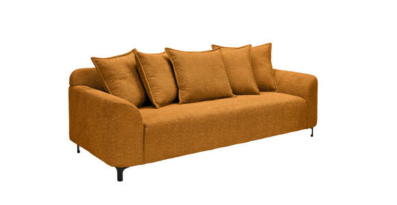3-SITZER-SOFA  in Chenille Goldfarben  - Goldfarben/Schwarz, KONVENTIONELL, Textil/Metall (228/84/99cm) - Carryhome