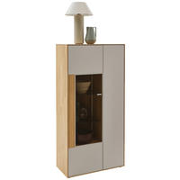 HIGHBOARD Kaschmir, Wildeiche  76,9/155,1/37,1 cm  - Kaschmir/Wildeiche, Design, Glas/Holz (76,9/155,1/37,1cm) - Dieter Knoll