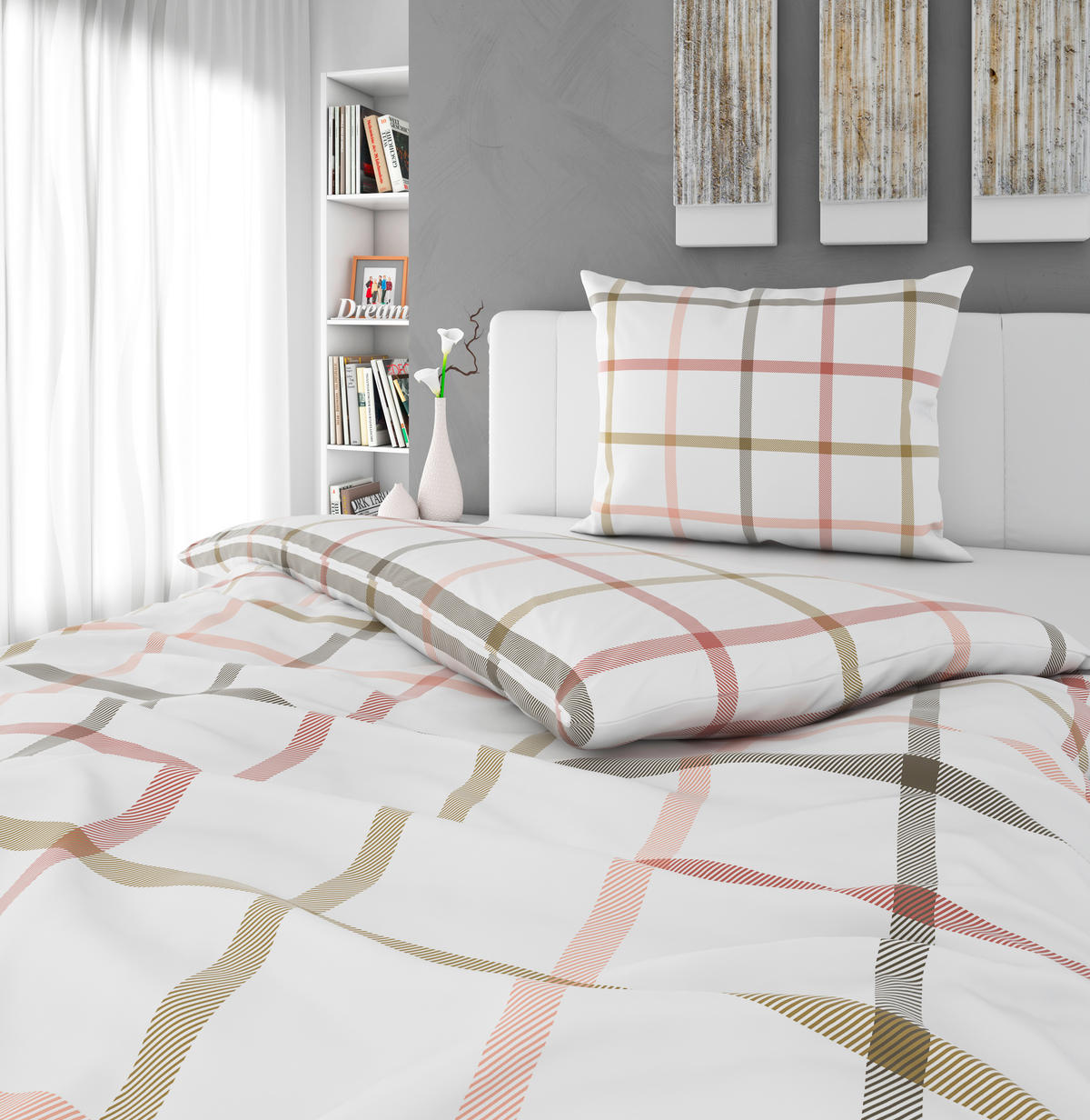 ÁGYNEMŰHUZAT-GARNITÚRA 140/200 cm  - barna/rózsaszín, Konventionell, textil (140/200cm) - Esposa