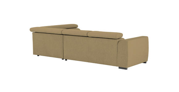 ECKSOFA Olivgrün Struktur - Schwarz/Olivgrün, Design, Kunststoff/Textil (284/205cm) - Xora