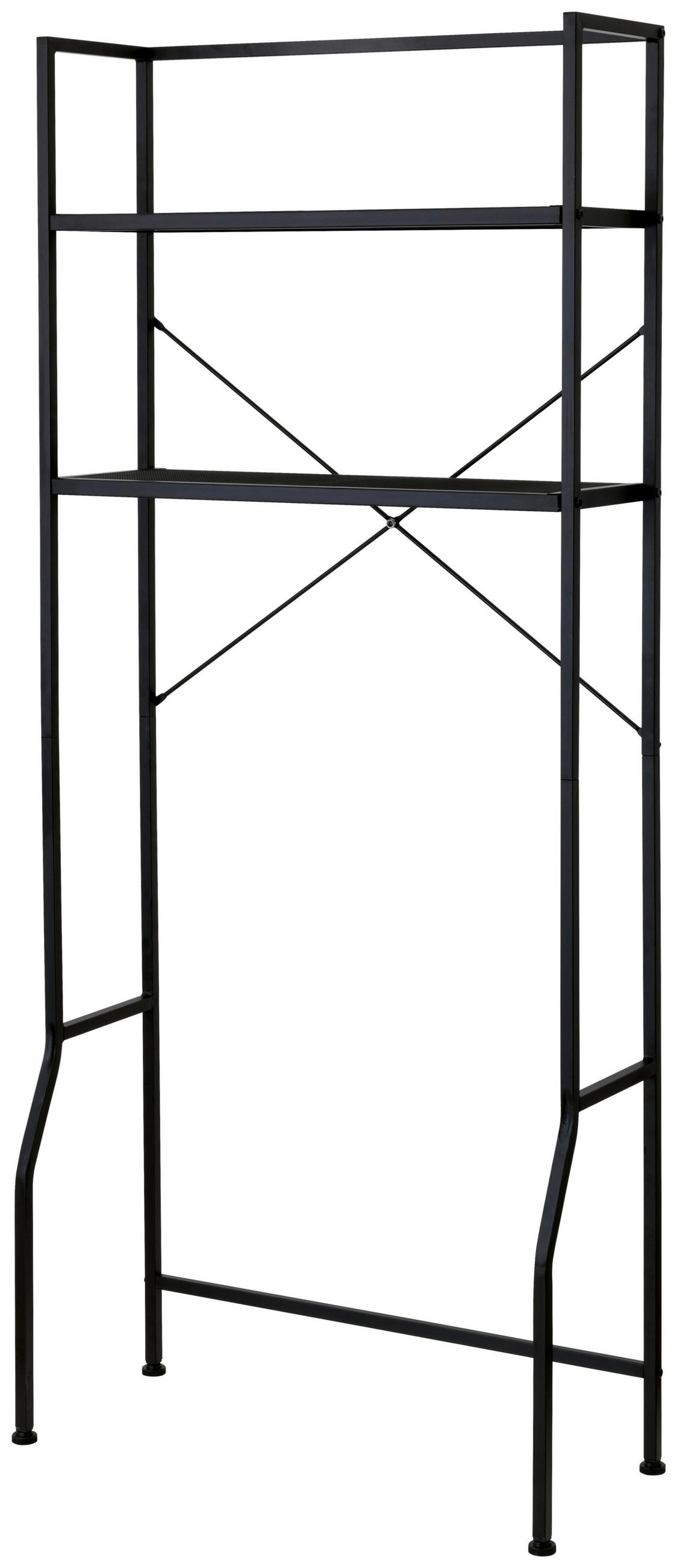 HYLLA FÖR TVÄTTMASKIN 68/160/28 cm  i svart  - svart, Basics, metall/plast (68/160/28cm) - Best Price