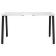 SCHREIBTISCH 140/80/75 cm  in Schwarz, Weiß  - Schwarz/Weiß, MODERN, Holzwerkstoff/Metall (140/80/75cm) - Novel