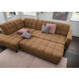 ECKSOFA in Webstoff Braun  - Schwarz/Braun, Design, Holz/Textil (216/302cm) - Xora