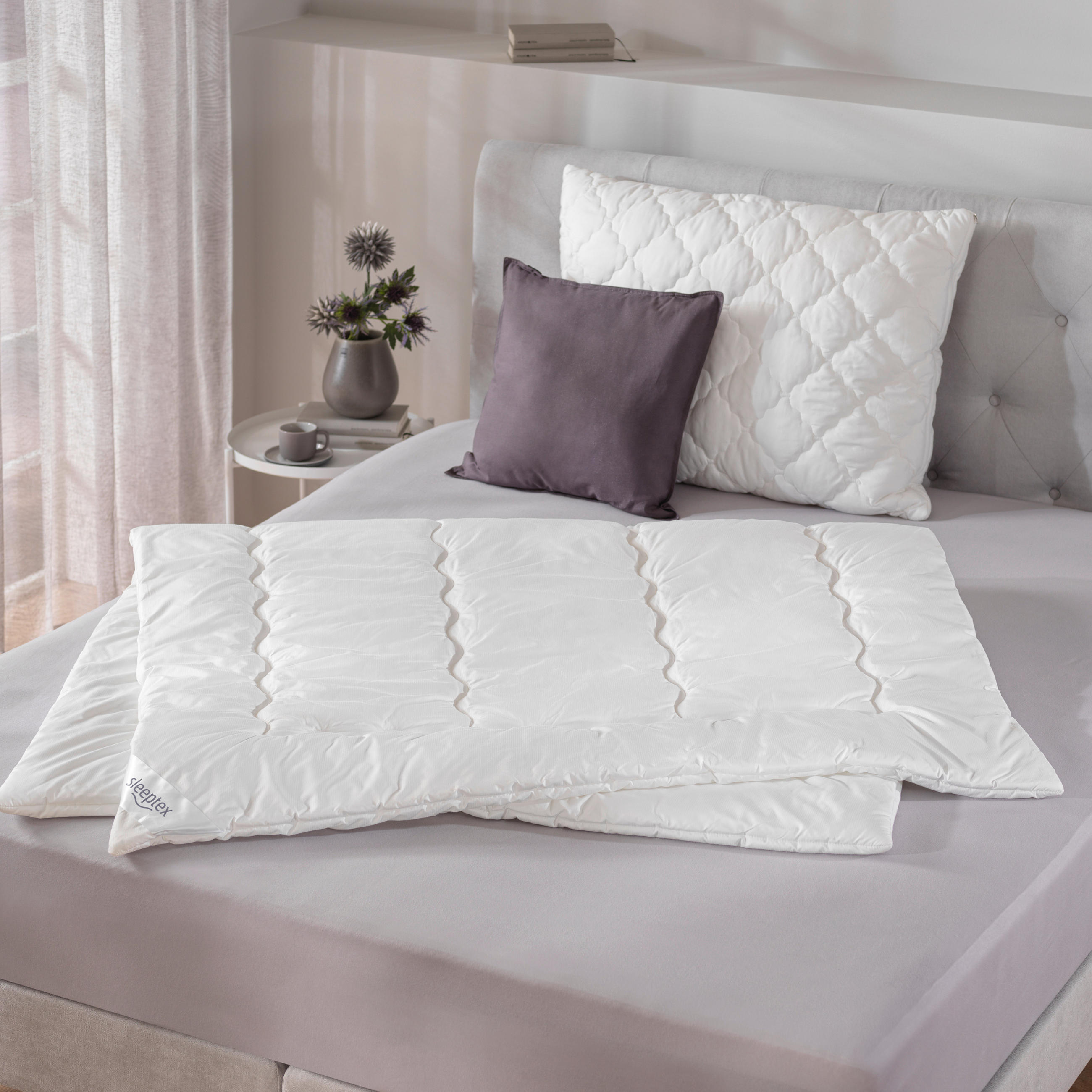 CELOROČNÍ PŘIKRÝVKA, 140/200 cm, polyester - bílá, Basics, textil (140/200cm) - Sleeptex