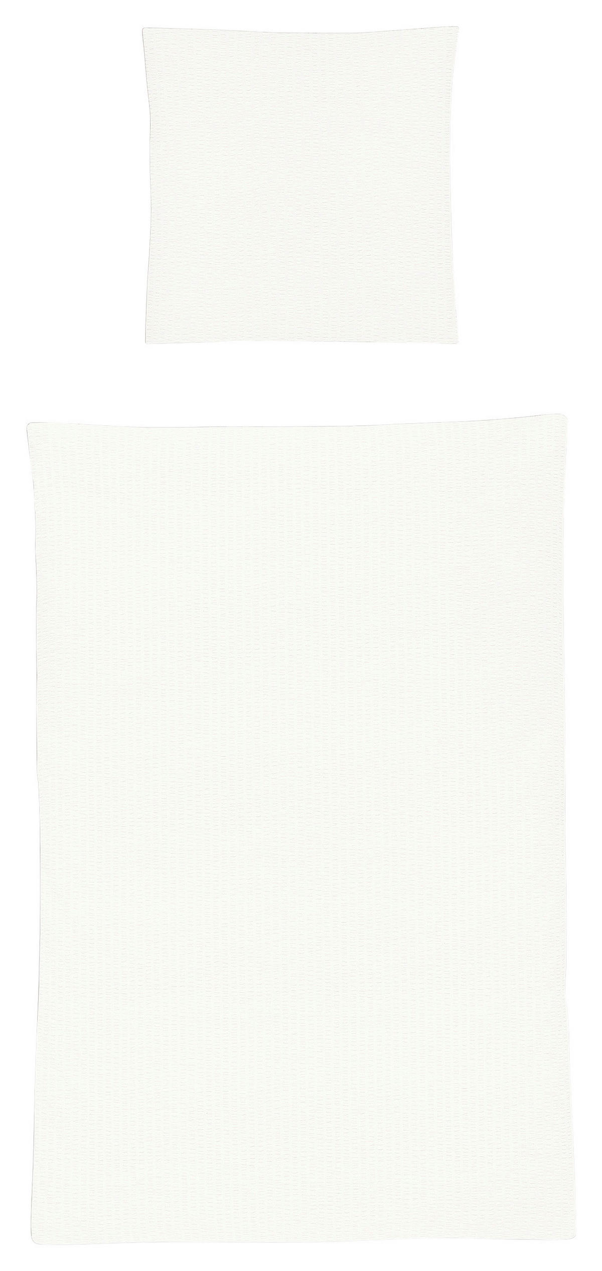 BETTWÄSCHE Seersucker 155/220 cm  - Weiß, KONVENTIONELL, Textil (155/220cm) - Irisette