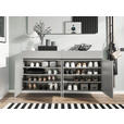 SCHUHSCHRANK  in 180/92/40 cm  - Kaschmir/Schwarz, Design, Holzwerkstoff/Kunststoff (180/92/40cm) - Voleo