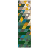 WOLLTEPPICH 230/60 cm Grün, Multicolor  - Multicolor/Grün, Basics, Textil (230/60cm) - Xora