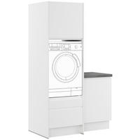 WASCHMASCHINENSCHRANK 123/206,2/58 cm  in Weiß  - Weiß, Basics, Holzwerkstoff (123/206,2/58cm) - Impuls