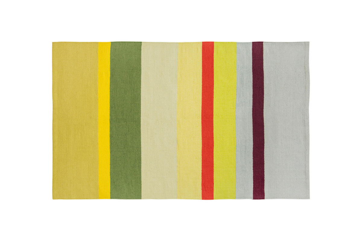 LÄUFER 160/100 cm REMEMBER Flieder, Olivgrün, Senfgelb  - Senfgelb/Flieder, Basics, Kunststoff (160/100cm)