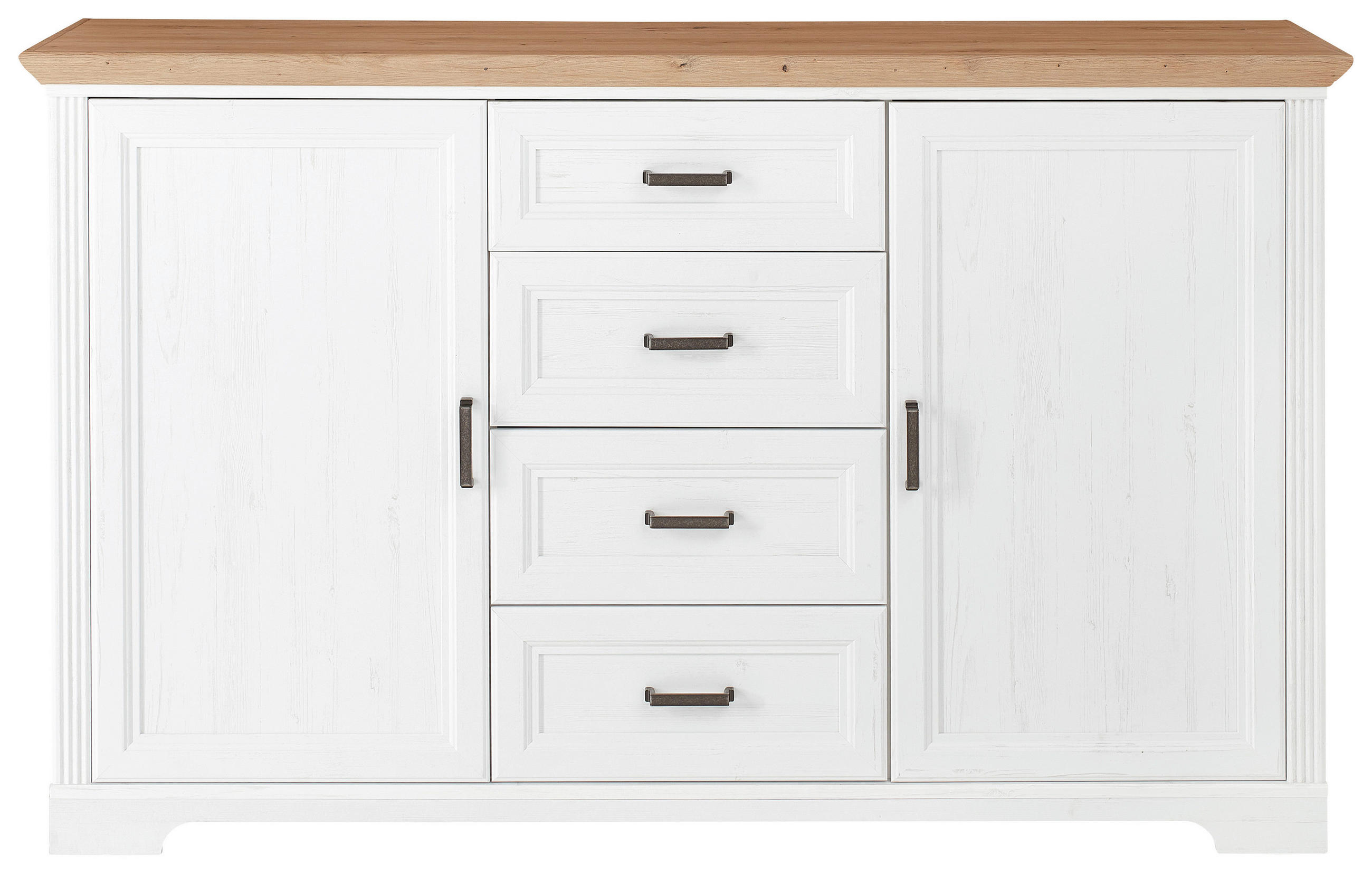 SIDEBOARD  in 165/102/41 cm  - Schwarz/Eiche Artisan, Design, Holzwerkstoff/Metall (165/102/41cm) - Landscape