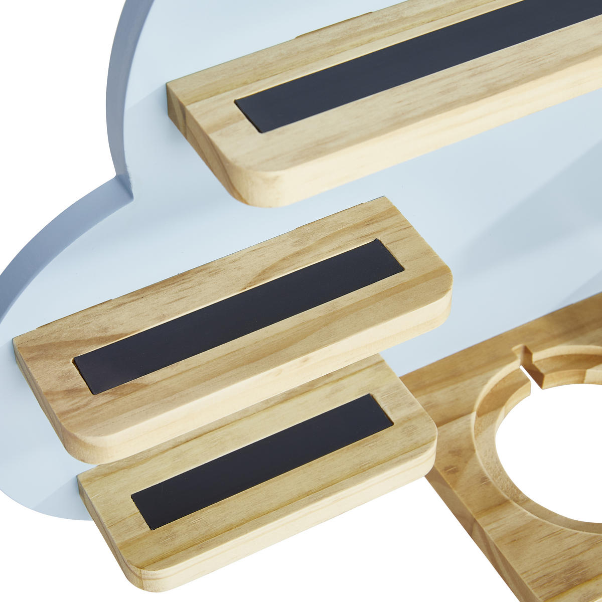 Regal für Toniebox und Figuren 50/32,5/15 cm  - Naturfarben/Hellblau, Trend, Holz (50/32,5/15cm) - Ben'n'jen