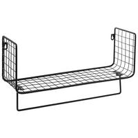 WANDREGAL Schwarz  - Schwarz, Basics, Metall (50/15/25cm) - Ambia Home