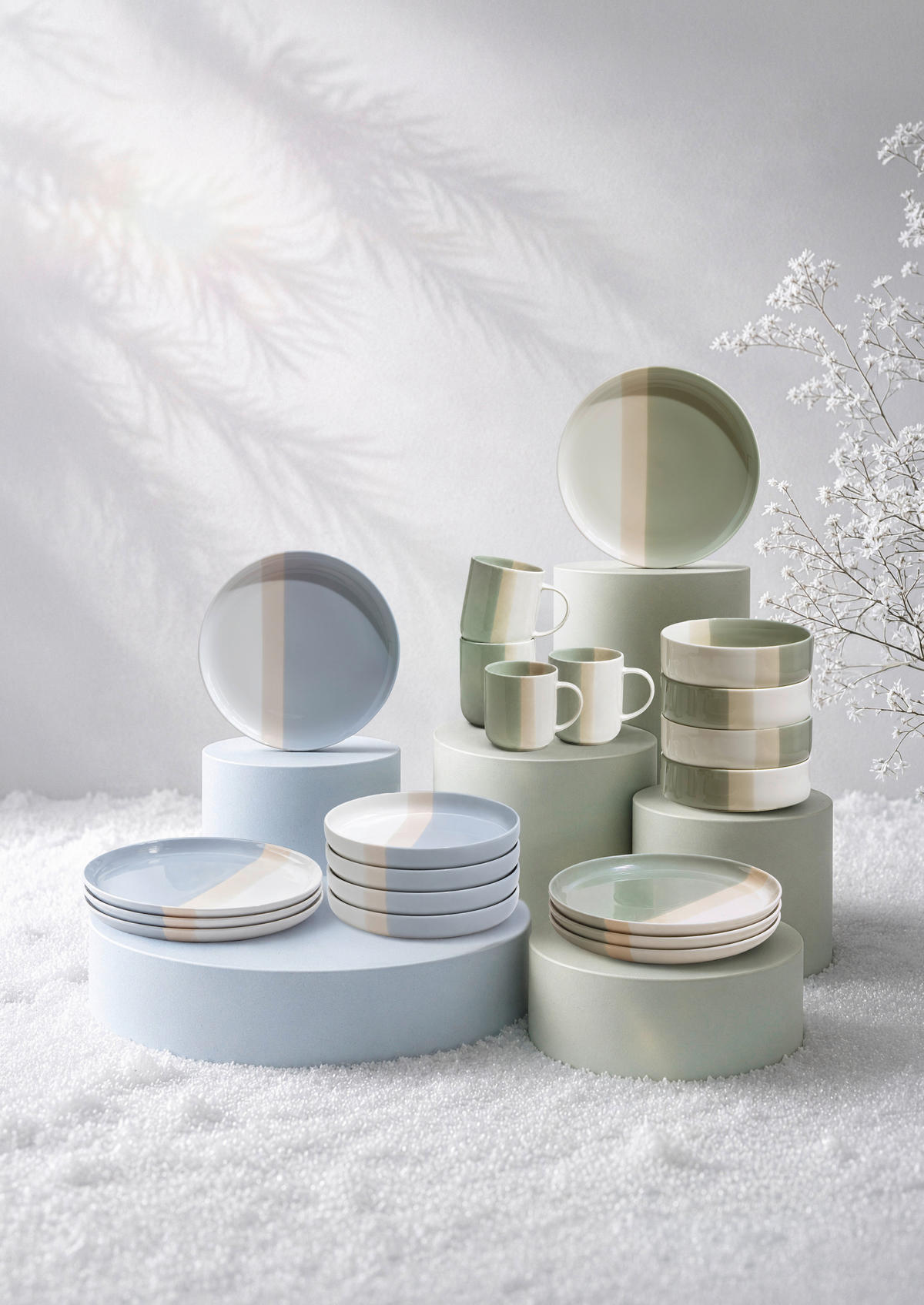 FRÜHSTÜCKSSET Creme, Beige, Salbeigrün PastelPop Blue  - Salbeigrün/Beige, Basics, Keramik - Villeroy & Boch