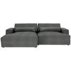 ECKSOFA Felicia in Chenille Anthrazit  187/268 cm  - Anthrazit/Schwarz, Design, Kunststoff/Textil (187/268cm) - Stylife