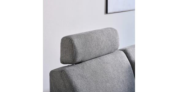 ECKSOFA in Webstoff Grau  - Schwarz/Grau, KONVENTIONELL, Kunststoff/Textil (165/224cm) - Xora